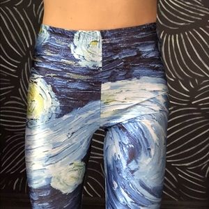 Van Gogh Starry Night Leggings Size Small